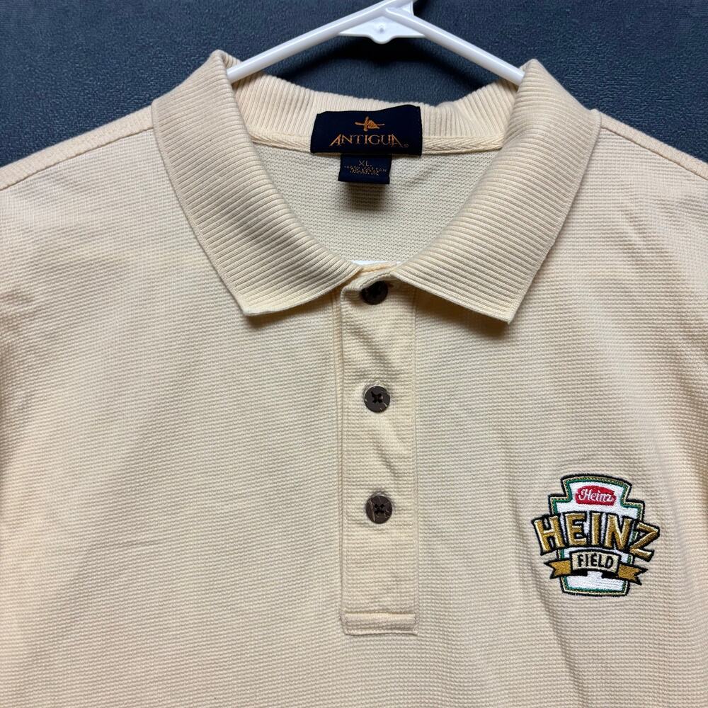 Antigua Cream Polo with Heinz Field Embroidered Patch